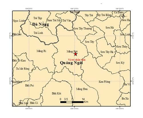 Vị trí tâm chấn_Nguồn: Trung tâm Báo tin động đất và cảnh báo sóng thần.