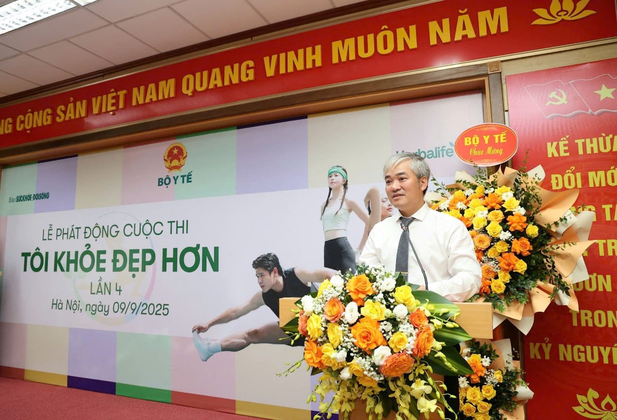 Nhà báo Trần Tuấn Linh - Tổng biên tập Báo Sức khỏe & Đời sống, Trưởng Ban tổ chức cuộc thi “Tôi khỏe đẹp hơn” lần 4 - Ảnh: Herbalife Việt Nam