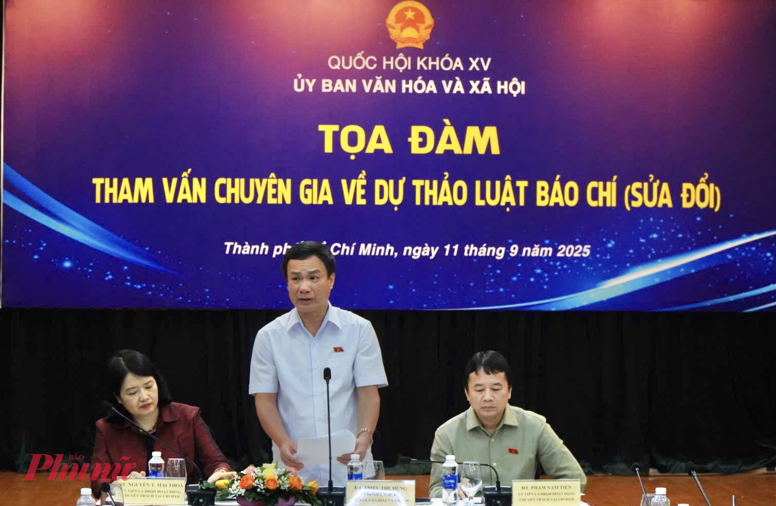 Toạ đàm Tham vấn chuyên gia về dự thảo luật báo chí (sửa đổi) - Ảnh: Thanh Tâm