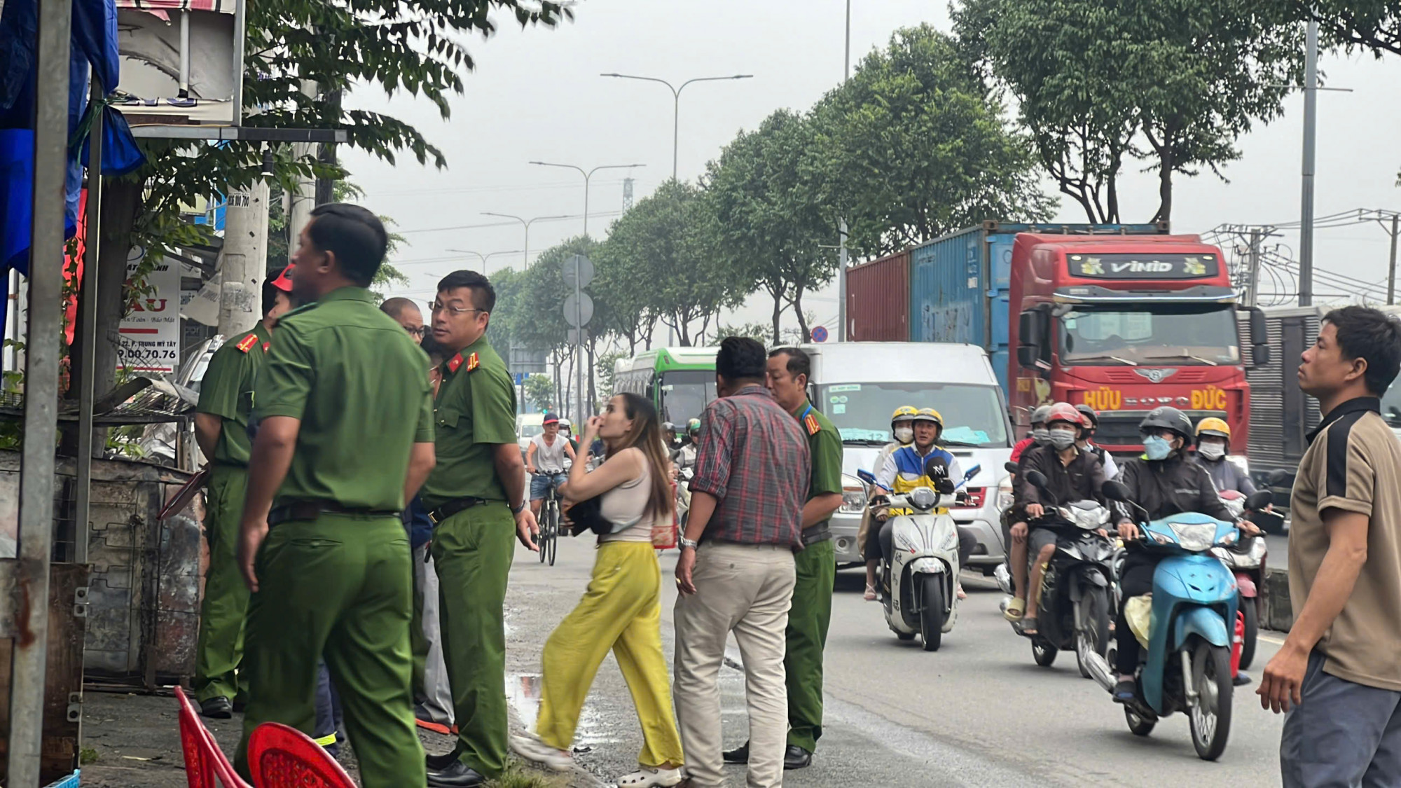 Hiện trường vụ cháy. Ảnh: X.Đ