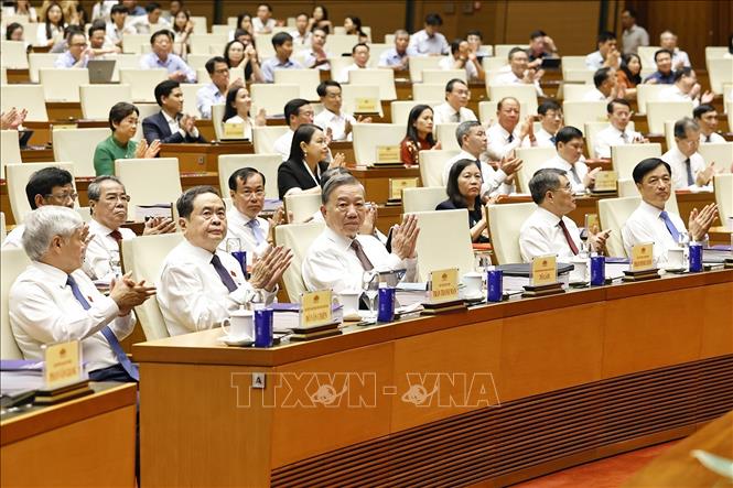 Tổng Bí thư Tô Lâm dự Hội nghị chuyên đề: Bình dân học vụ số - Quốc hội số. Ảnh: Doãn Tấn/TTXVN