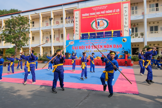 Trường THPT Lê Lợi, TP Hà Nội đưa võ cổ truyền vào giảng dạy chính khóa