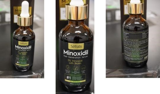 tinh chất mọc tóc Séfralls Minoxidil, do Công ty Guangzhou Ariel Biotech Co. Ltd. (Trung Quốc) bị thu hồi tại Mỹ