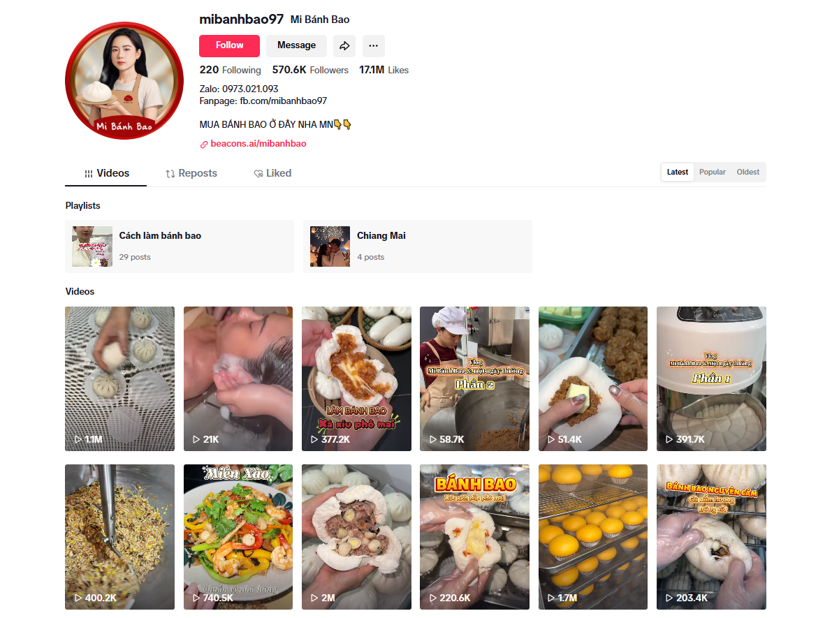 Kênh TikTok - nơi thương hiệu nhỏ chia sẻ kiến thức làm bánh cho mọi người