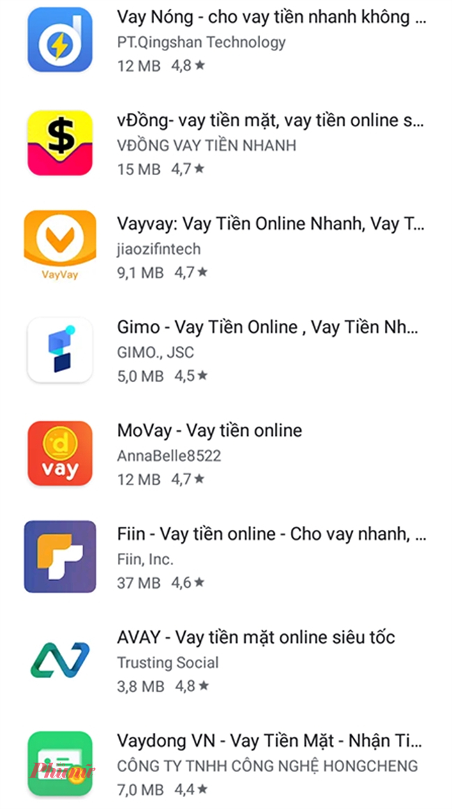 Nhiều app tín dụng đen quảng cáo khắp các nền tảng, khi có nhu cầu vay tiền, người dân 