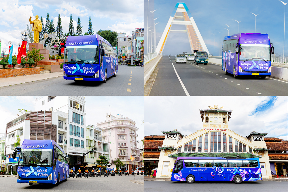 Chuyến xe X của KienlongBank di chuyển qua nhiều địa danh của TP Cần Thơ