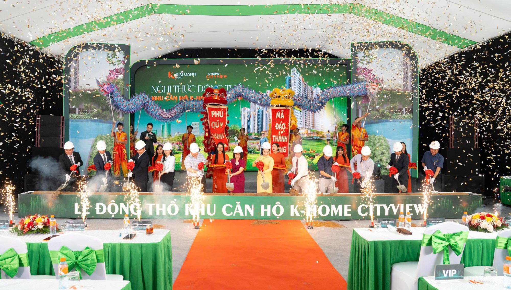 Nghi thức động thổ khu căn hộ K-Home Cityview diễn ra sáng ngày 23/9/2025 - Ảnh: Kim Oanh Group