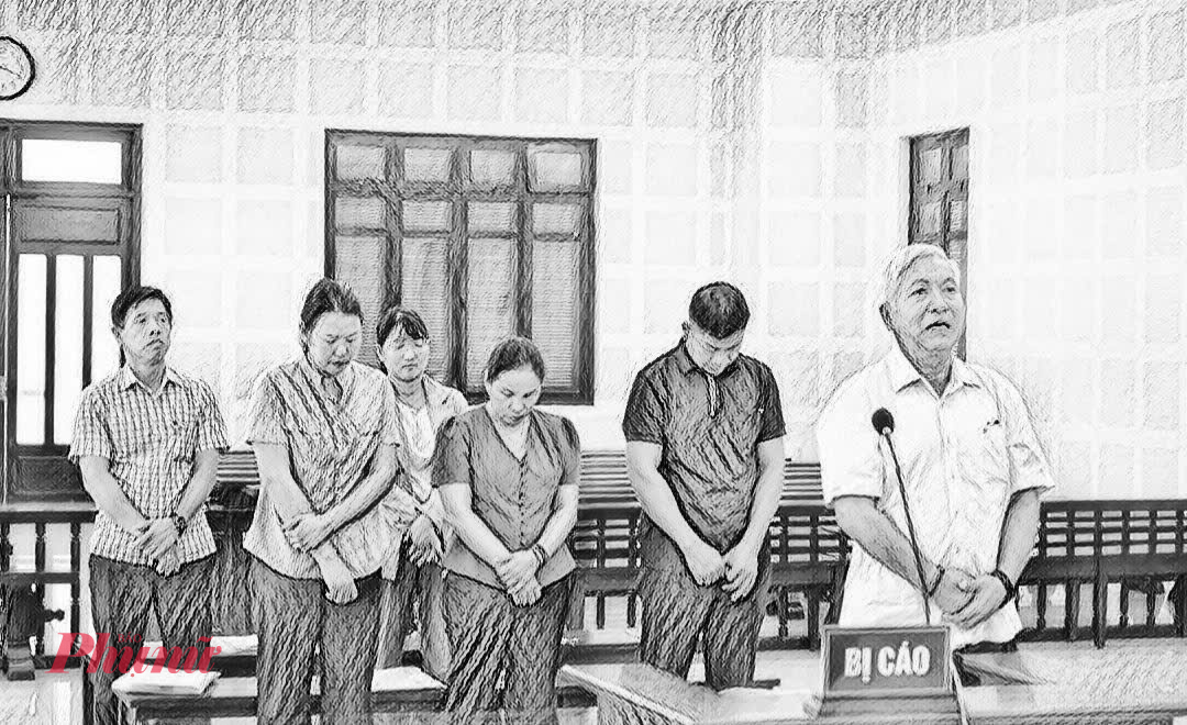 Các bị cáo tại toà