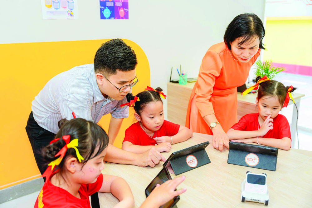 Phòng học kỹ năng công dân số của Trường tiểu học Nguyễn Bỉnh Khiêm, phường Sài Gòn, TPHCM ẢNH: T.T