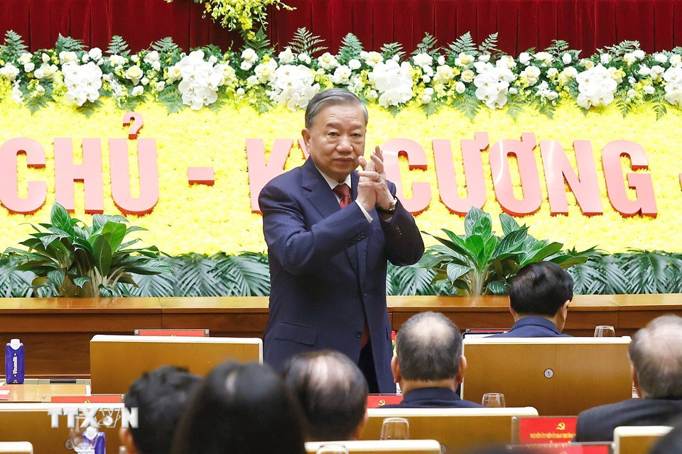 Tổng Bí thư Tô Lâm dự Đại hội đại biểu Đảng bộ Quốc hội lần thứ nhất - Ảnh: TTXVN