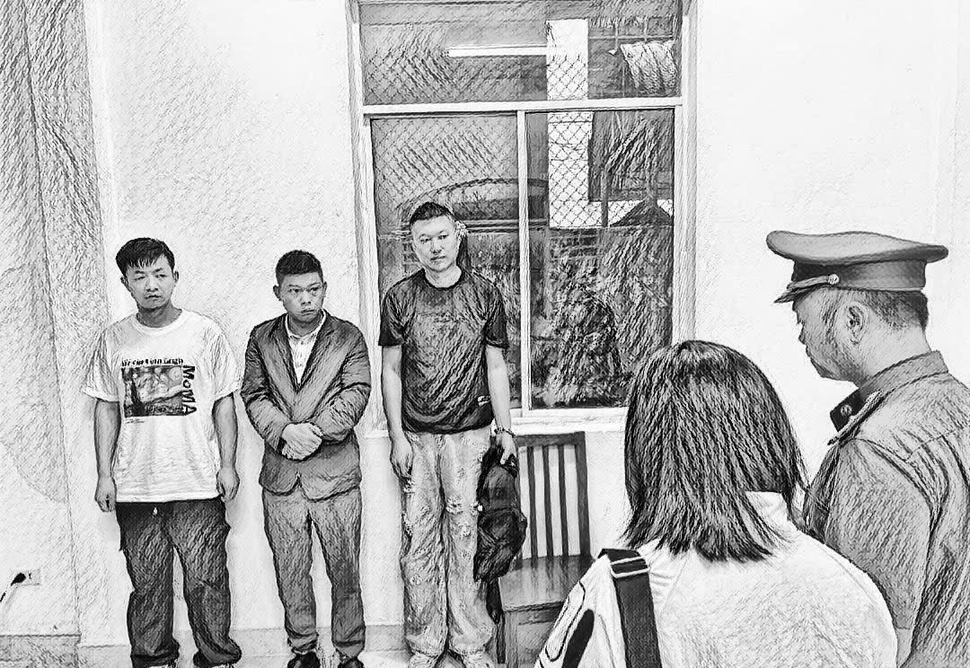 Công an đã áp dụng biện pháp ngăn chặn đối với He Kai, Wang Shao Bo, Wang Jun để điều tra về hành vi “Bắt cóc nhằm chiếm đoạt tài sản”_Ảnh: Công an Đà Nẵng.