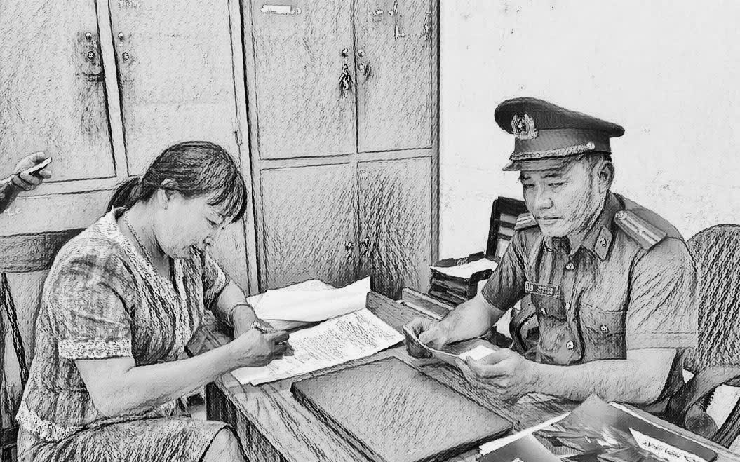 Bà Lý bị bắt để điều tra về hành vi “Lạm dụng tín nhiệm chiếm đoạt tài sản” _ Ảnh: Công an Quảng Ngãi.