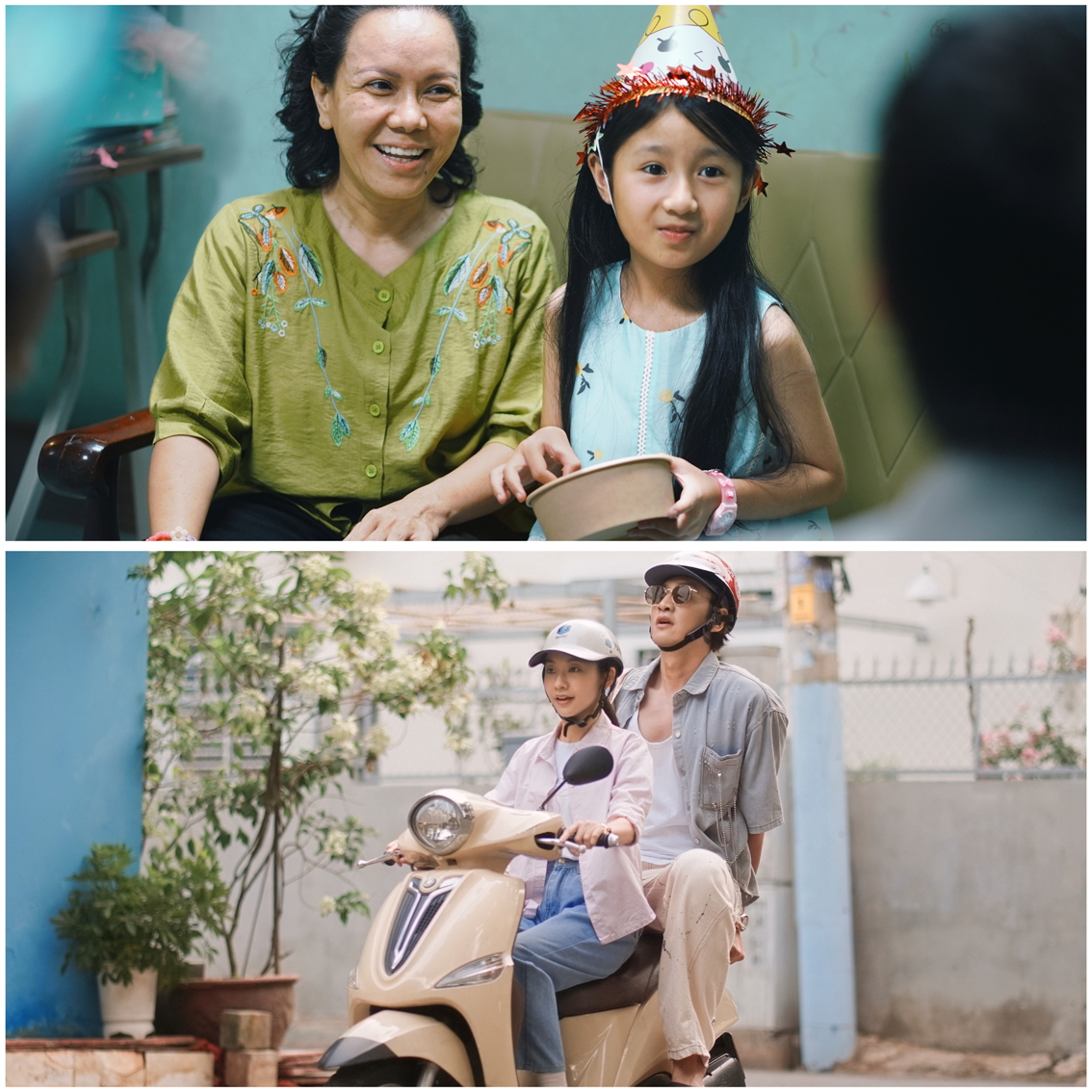 Phim Cục vàng của ngoại (trên) và Tay anh giữ một vì sao (dưới) được chờ đợi sẽ làm bùng nổ phòng vé tháng Mười - Ảnh do đoàn phim cung cấp