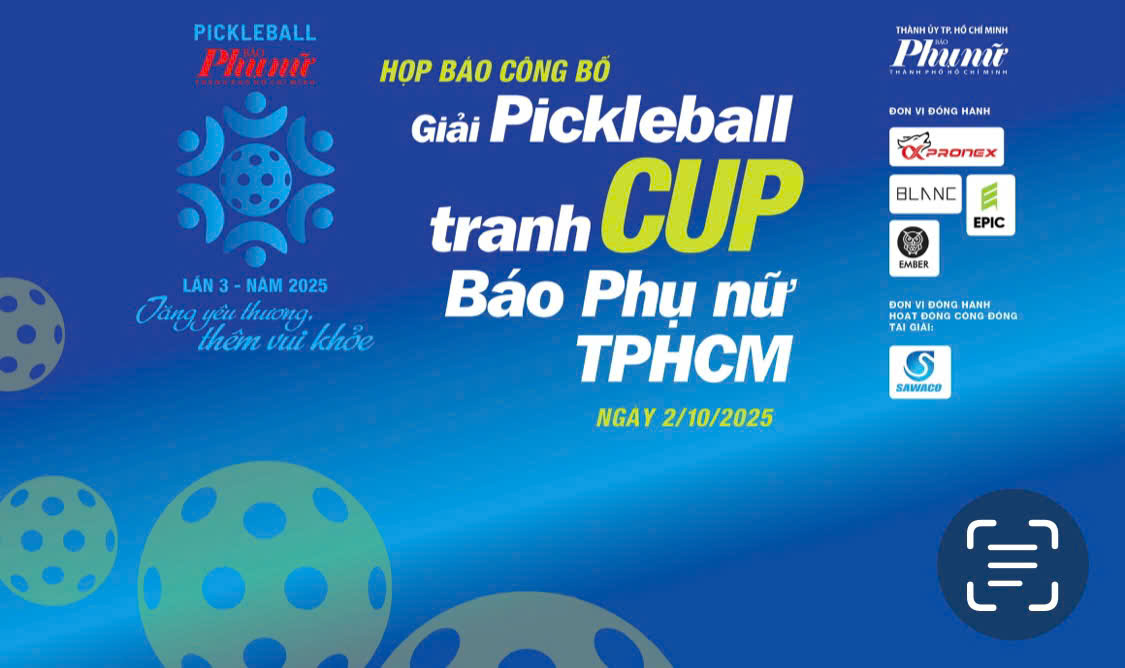 Giải Pickleball tranh Cup Báo Phụ nữ TPHCM lần thứ ba năm 2025 