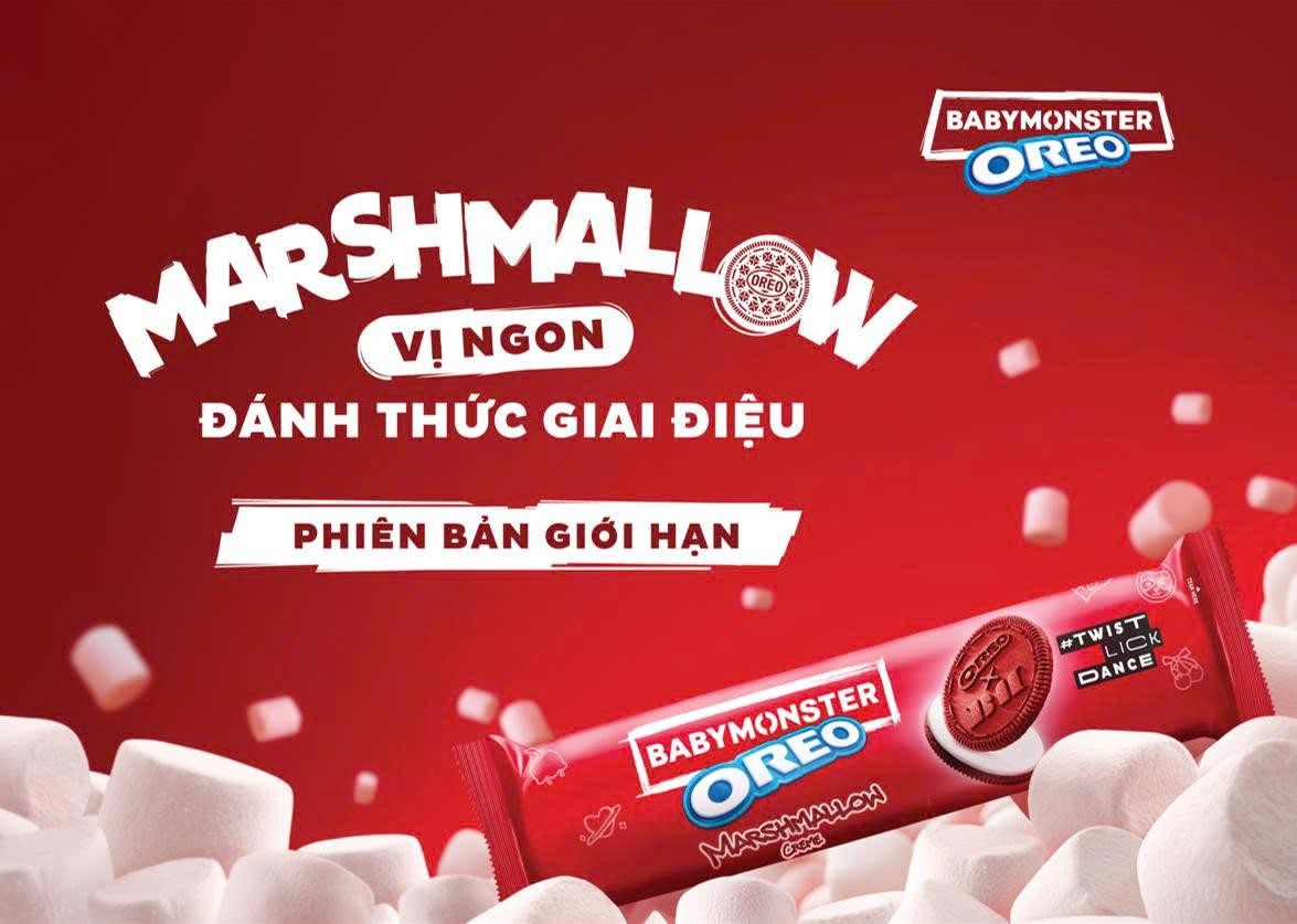 Selfie cùng chiếc bánh phiên bản OREO x BABYMONSTER có hình in OREO x BM để có cơ hội trúng chuyến du lịch đến Hàn Quốc