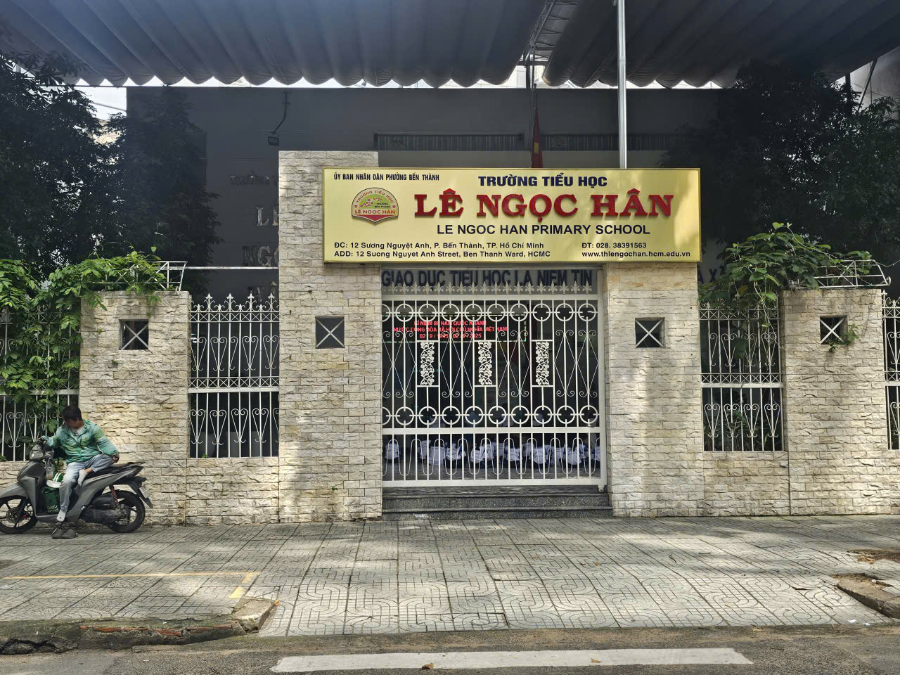 Trường tiểu học Lê Ngọc Hân (phường Bến Thành) - Ảnh: N.D.
