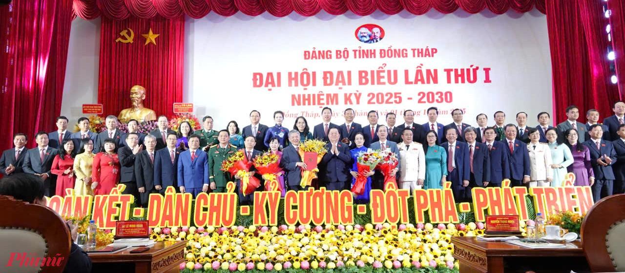 Ban chấp hành Đảng bộ tỉnh Đồng Tháp nhiệm kỳ 2025 - 2030. Ảnh: CTV