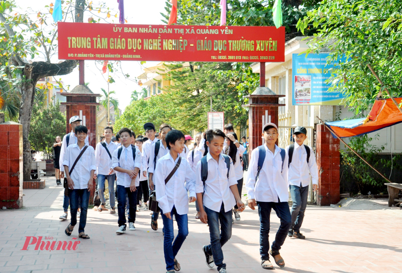 Học viên trung tâm giáo dục nghề nghiệp - giáo dục thường xuyên Quảng Yên, tỉnh Quảng Ninh