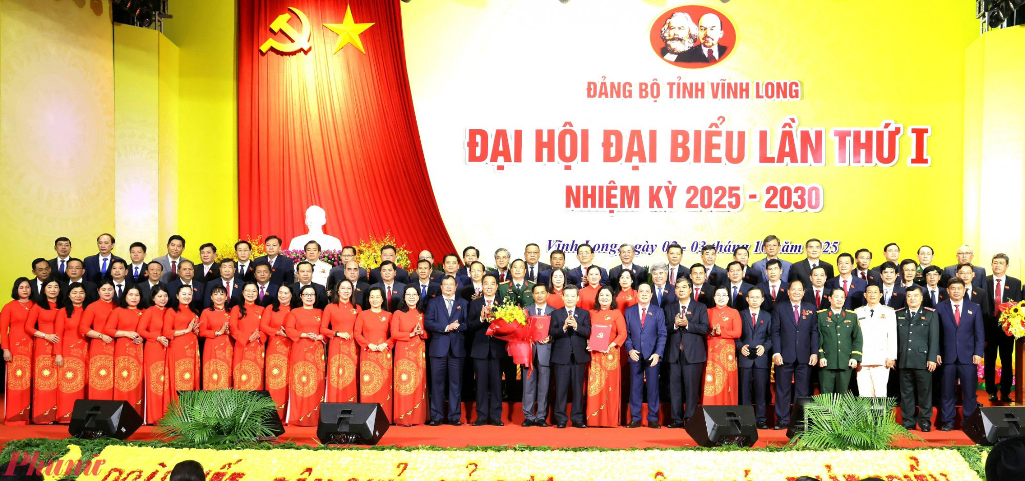Ban chấp hành Đảng bộ tỉnh Vĩnh Long nhiệm kỳ 2025 - 2030. Ảnh: CTV