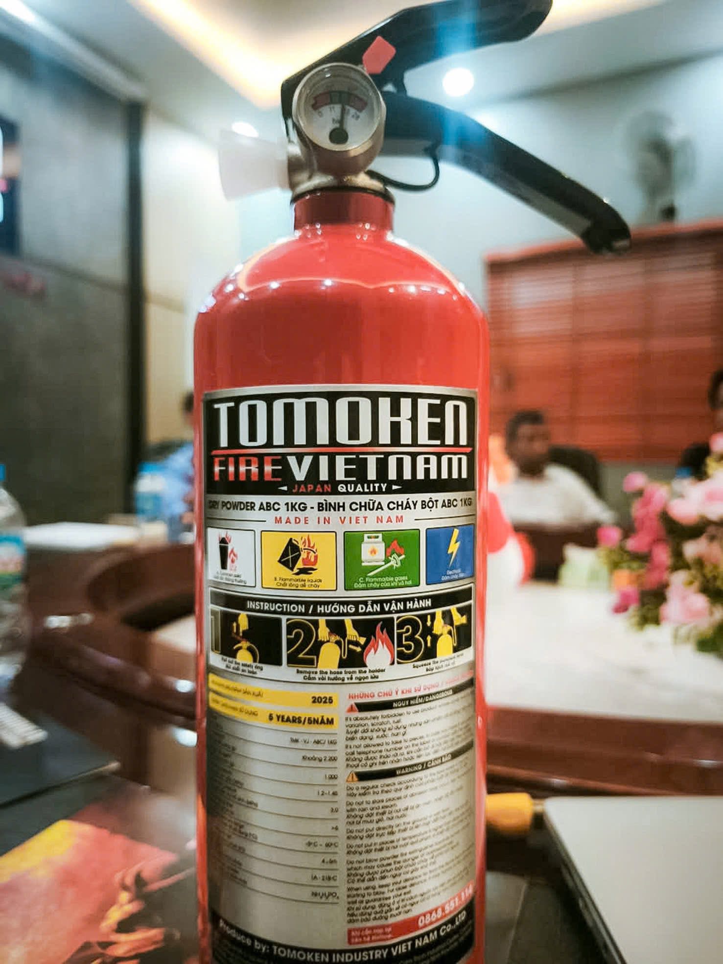 Bình bột chữa cháy do công ty TOMOKEN VIET NAM sản xuất