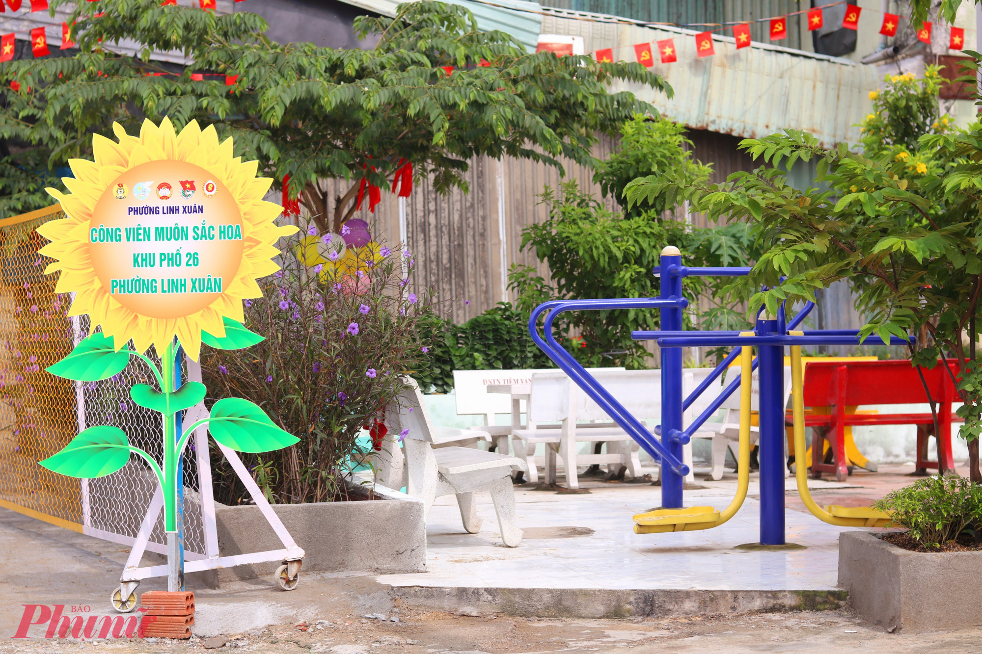 Công trình “Công viên muôn sắc hoa” phường Linh Xuân - Ảnh: Mẫn Nhi