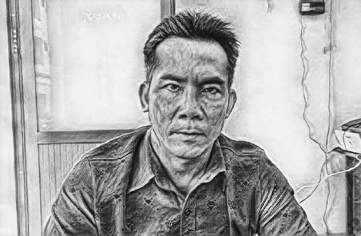 Đối tượng Nguyễn Thế Anh tại cơ quan công an (Ảnh: S.Đ.)