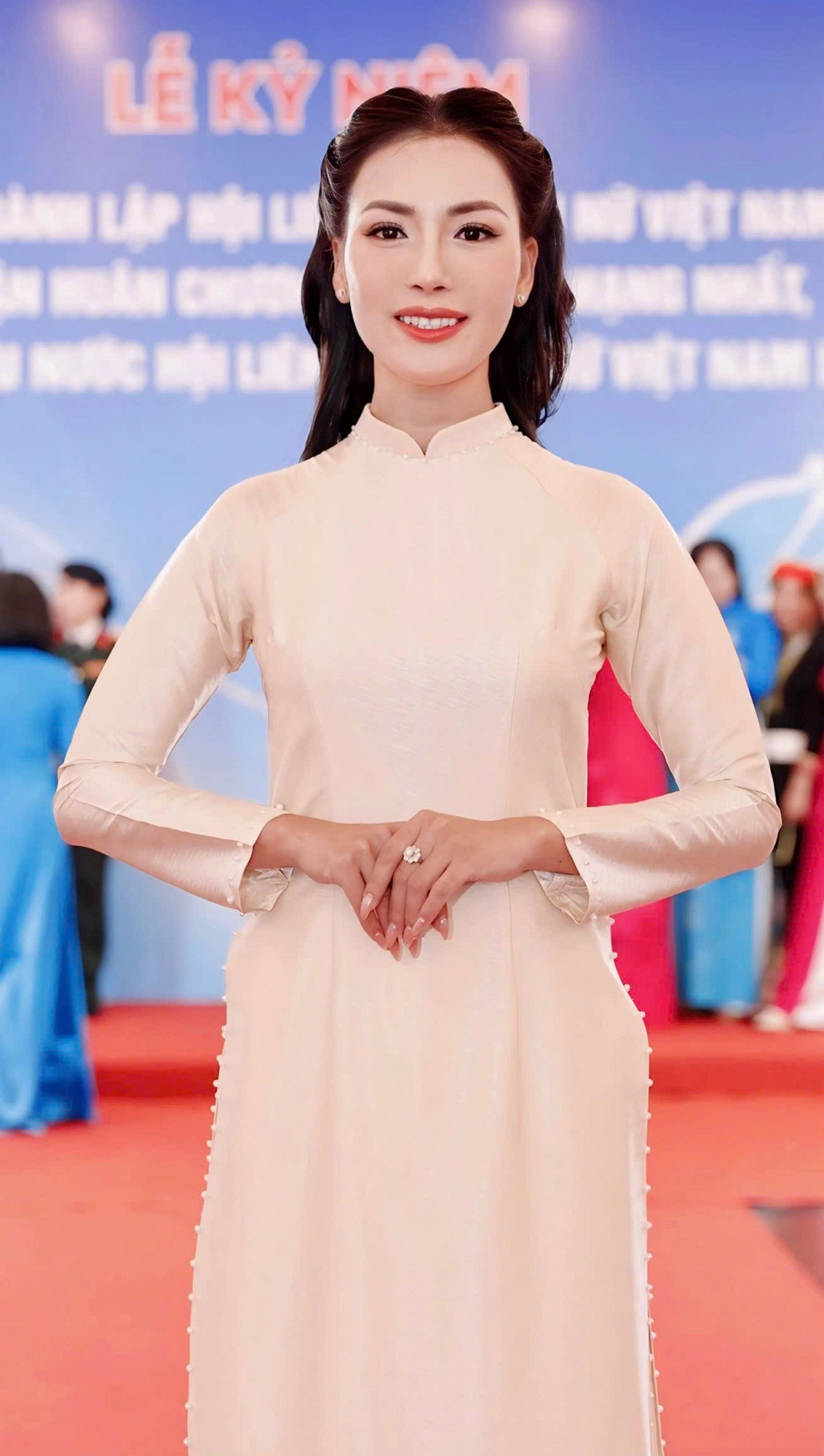 Là một đại biểu trẻ, Hoa hậu Ngọc Hiếu cho biết cô luôn không ngừng phấn đấu để đóng góp cho sự phát triển chung của đất nước - Ảnh: nhân vật cung cấp