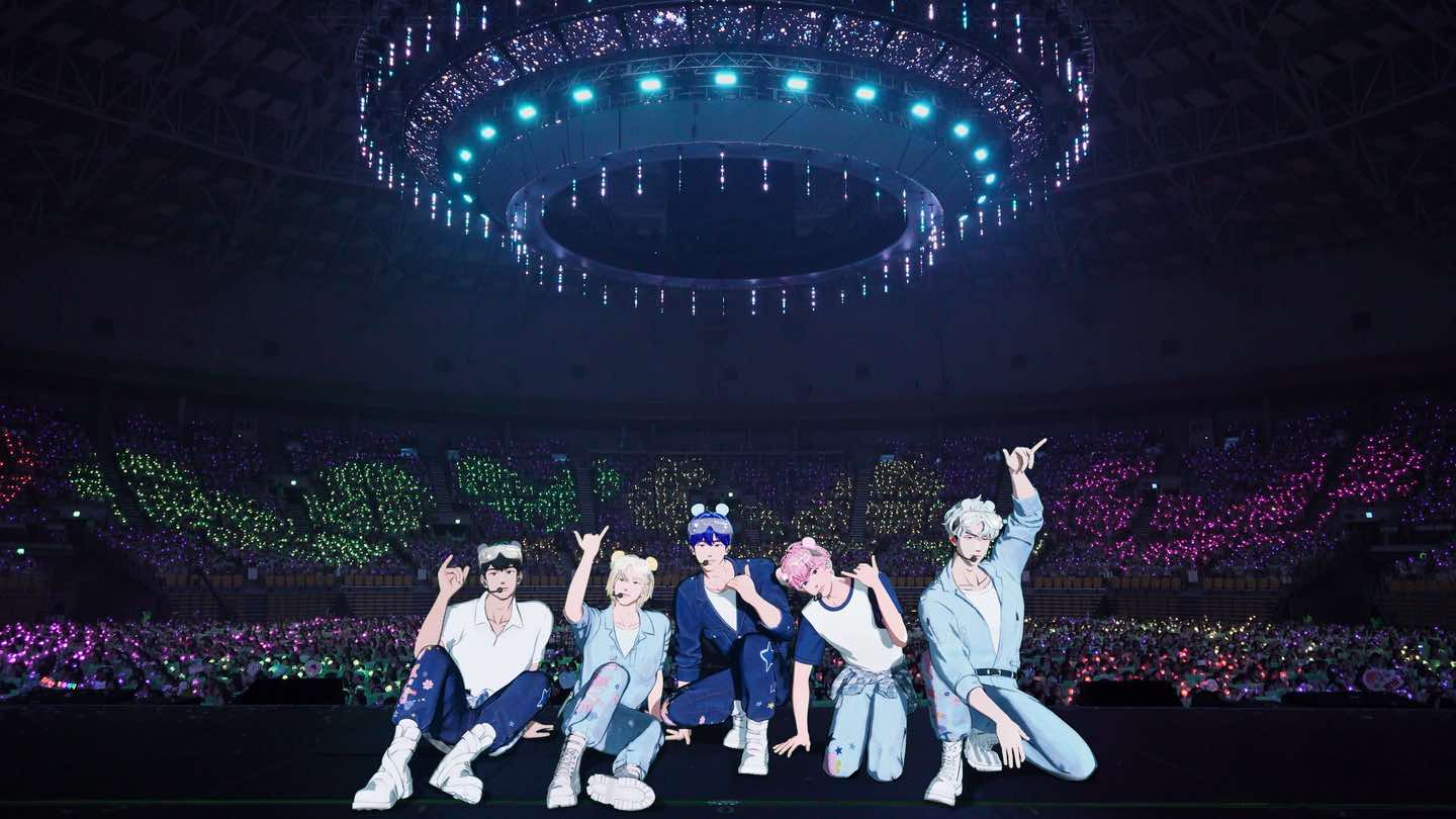 Nhóm nhạc nam ảo Plave đã tổ chức một buổi hòa nhạc tại KSPO Dome ở quận Songpa, phía nam Seoul, vào tháng 8. Ảnh: 