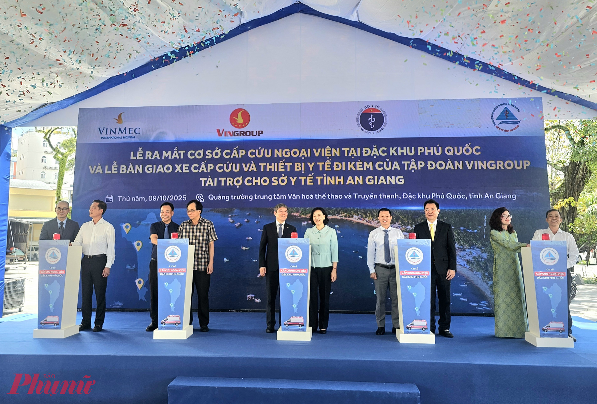 Nghi thức ra mắt Cơ sở cấp cứu ngoại viện Phú Quốc - Ảnh Phú Hữu