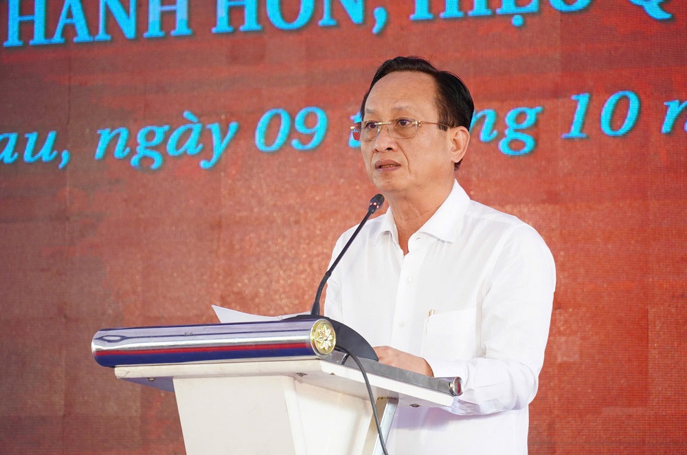 Ông Phạm Văn Thiều - Phó bí thư Tỉnh ủy, Chủ tịch HĐND tỉnh Cà Mau phát biểu - Ảnh: CTV