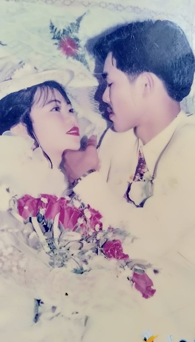Tấm ảnh cưới của vợ chồng chị Ngọc Khánh
