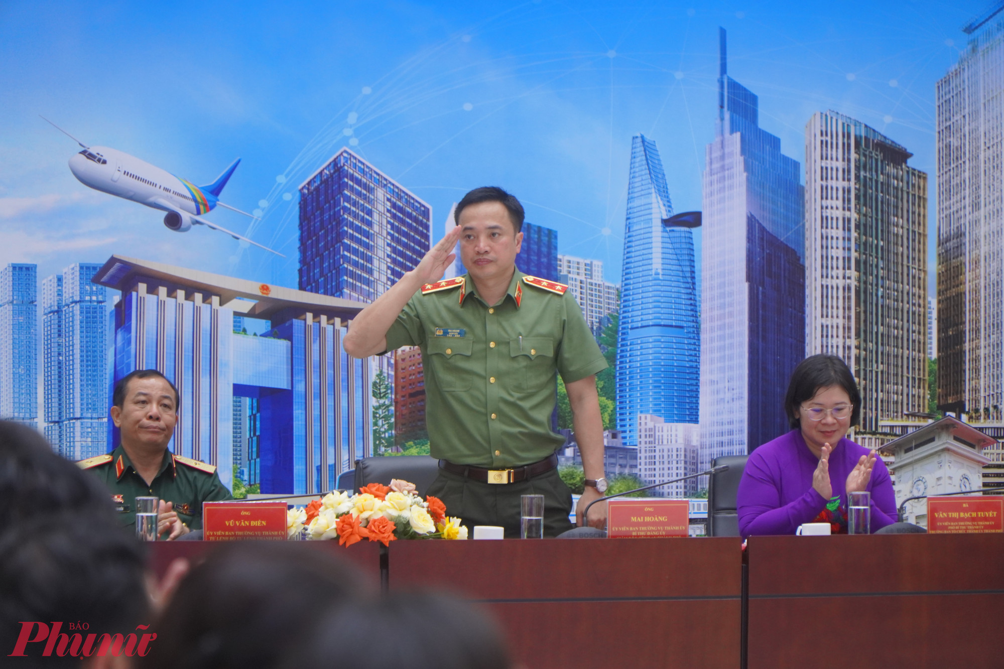 Trung tướng Mai Hoàng - Giám đốc Công an TPHCM  - Ảnh: Thanh Tâm