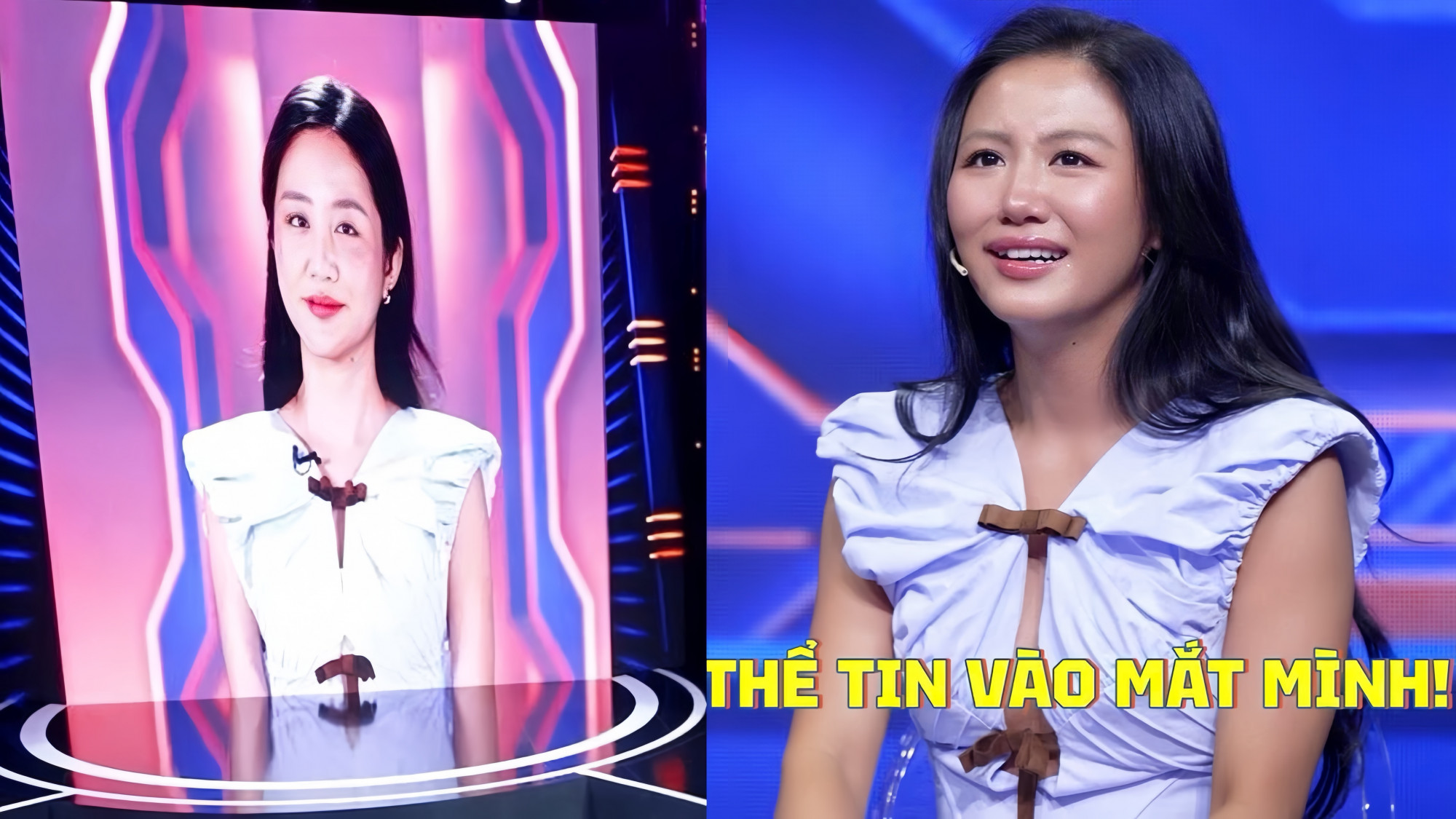 Ca sĩ Văn Mai Hương và phiên bản do AI tạo ra 