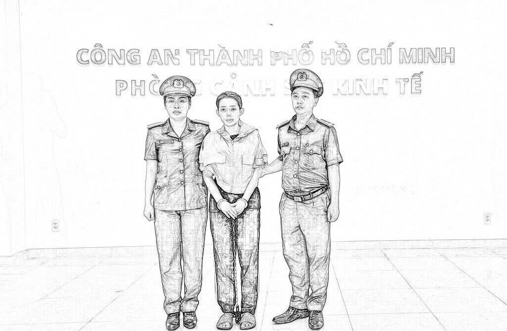 Ngân 98 thời điểm bị bắt. Ảnh: CA