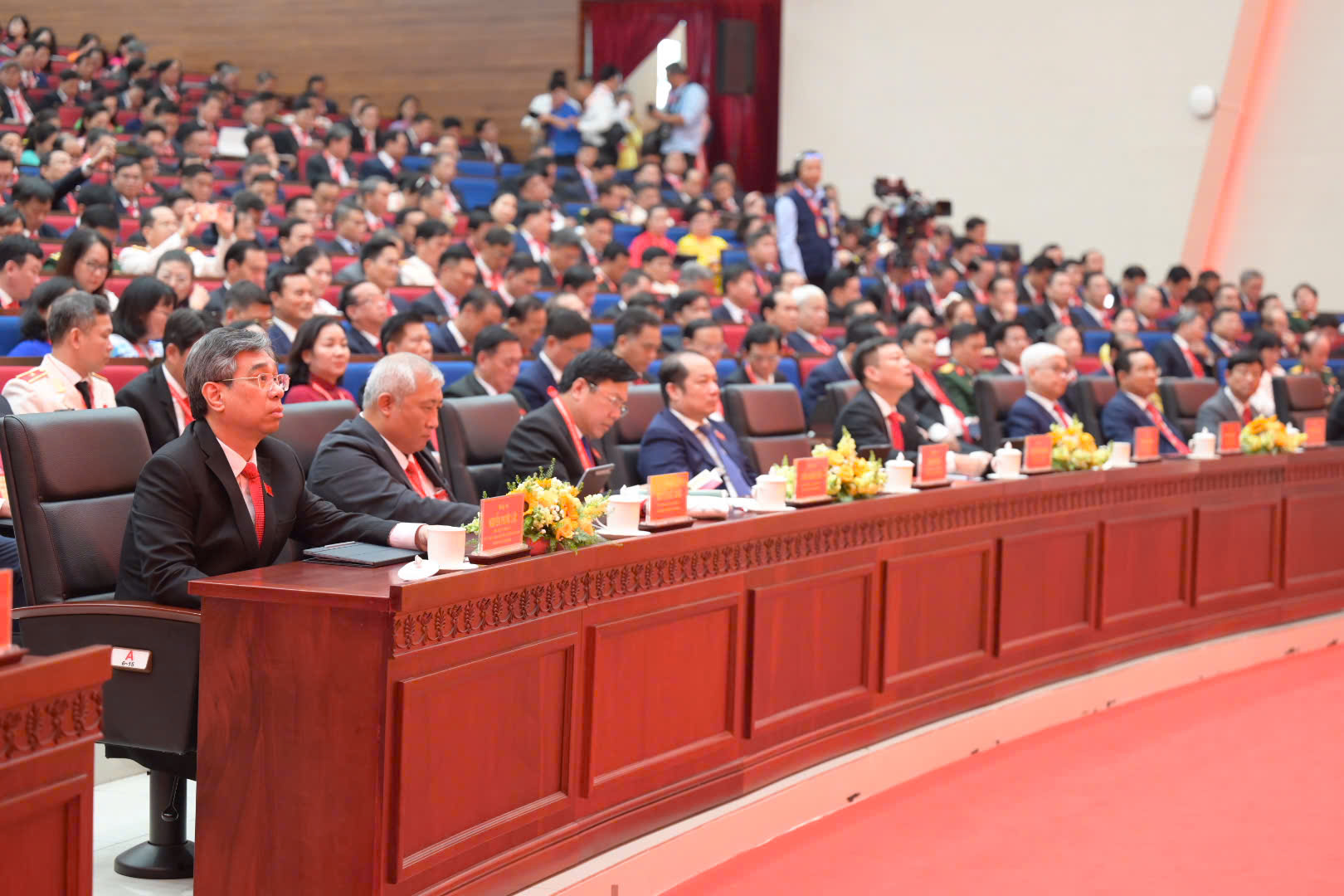Lãnh đạo Trung ương và địa phương tại dự Đại hội Đại biểu Đảng bộ TPHCM lần thứ I, nhiệm kỳ 2025 - 2030 - Ảnh: BTC 