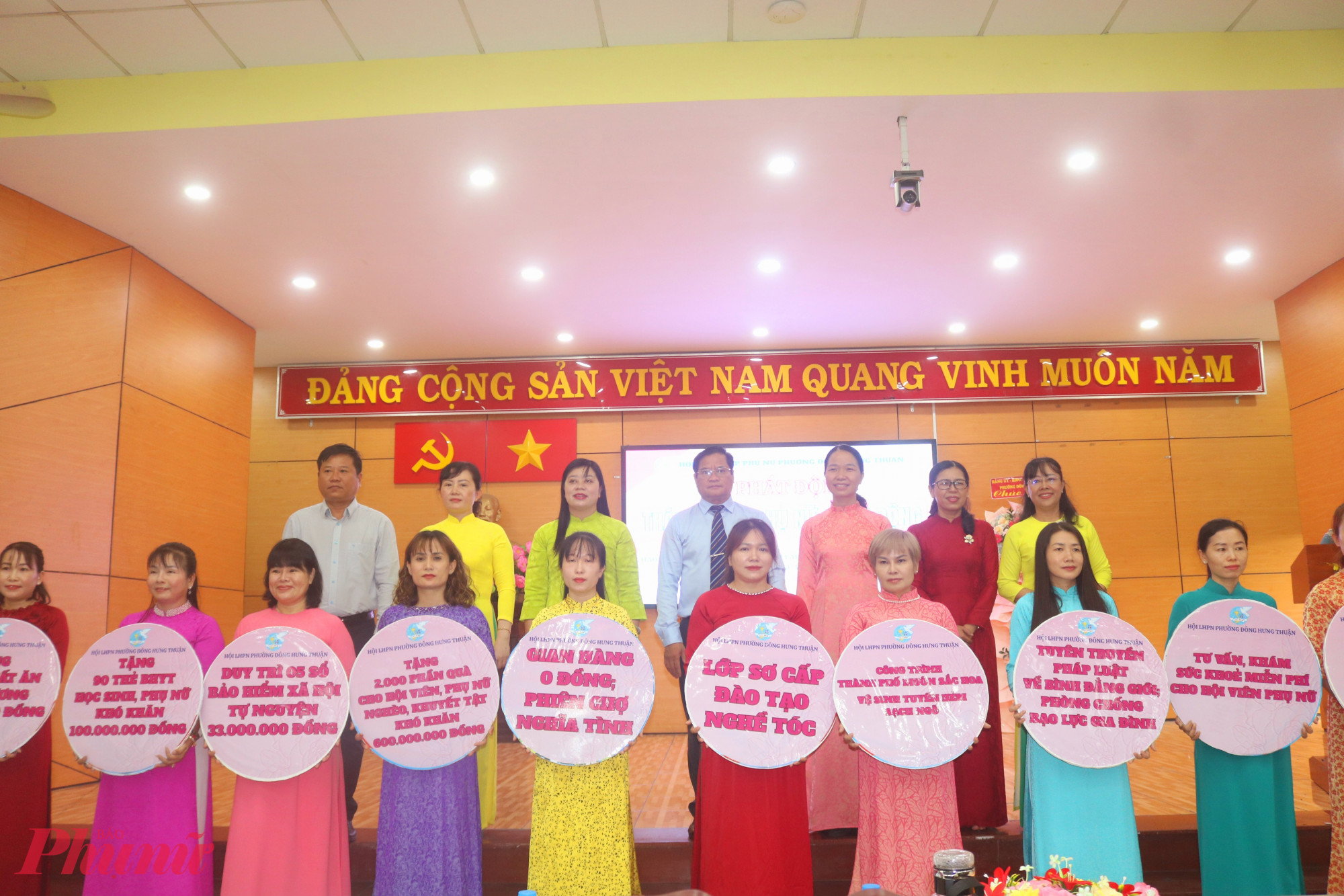 Hội LHPN phường Đông Hưng Thuận phát động những phần việc cụ thể trong “Tháng cùng phụ nữ hành động” lần III – năm 2025 - Ảnh: Mẫn Nhi
