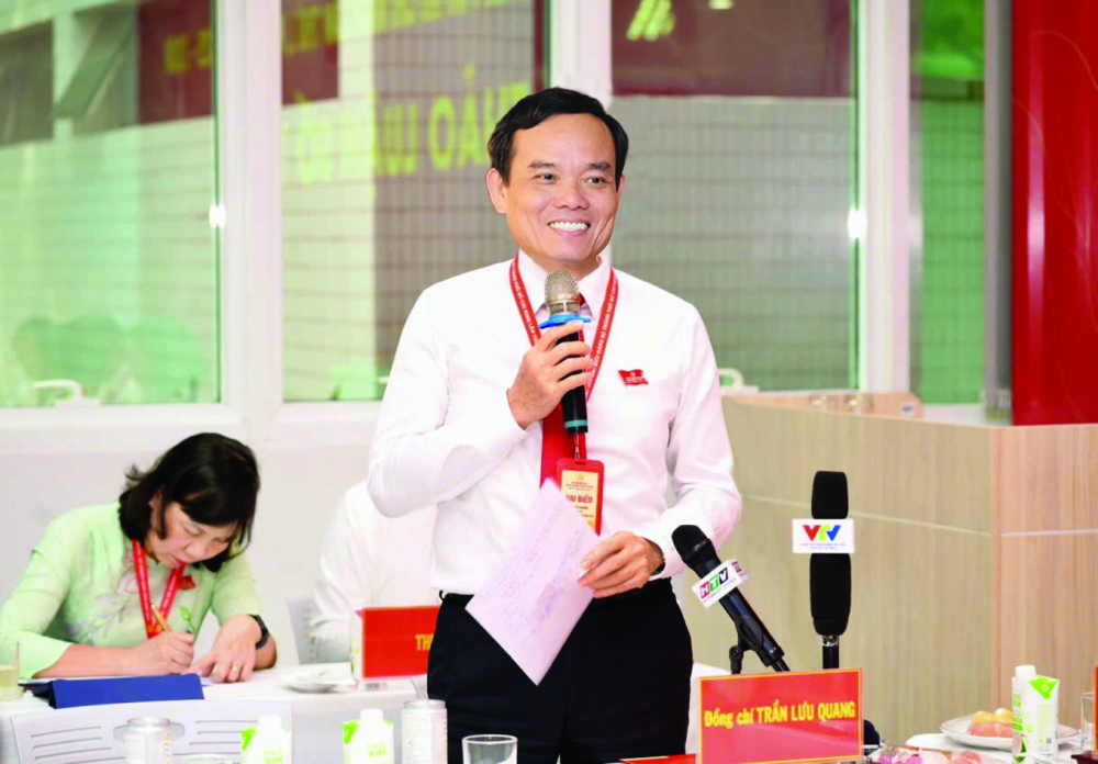 Đại hội của niềm tin, tầm nhìn và hành động Bí thư Thành ủy TPHCM Trần Lưu Quang phát biểu trong phiên thảo luận tại đại hội