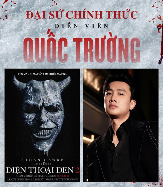 Quốc Trường được chọn là đại sứ phim Điện thoại đen 2 (Ảnh: CGV)