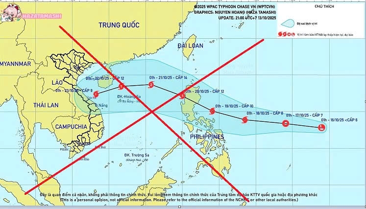 Thông tin về dự báo bão số 12 đổ bộ vào Huế là không có cơ sở 