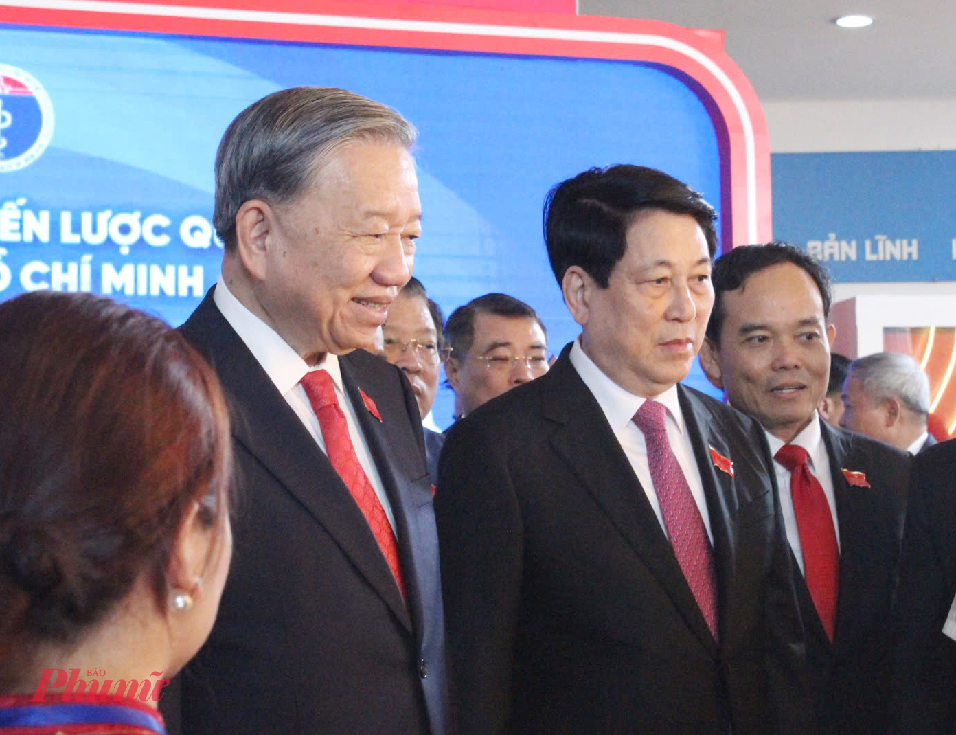 Tổng Bí thư Tô Lâm và Chủ tịch nước Lương Cường - cùng về tham dự Đại hội đại biểu Đảng bộ TPHCM, lần thứ nhất, nhiệm kỳ 2025-2030 - Ảnh: Nhóm PV Báo Phụ nữ TPHCM 