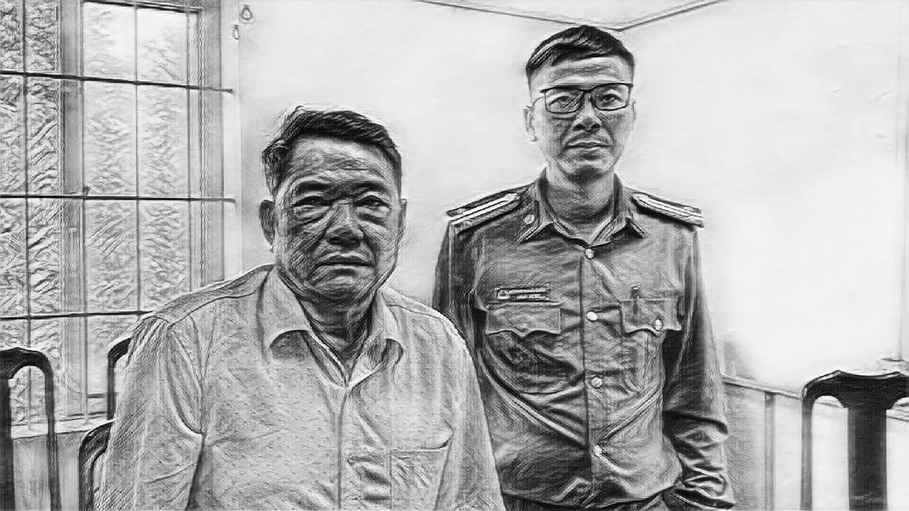 Đối tượng Thân Văn Giang tại cơ quan công an - Ảnh: S.Đ.