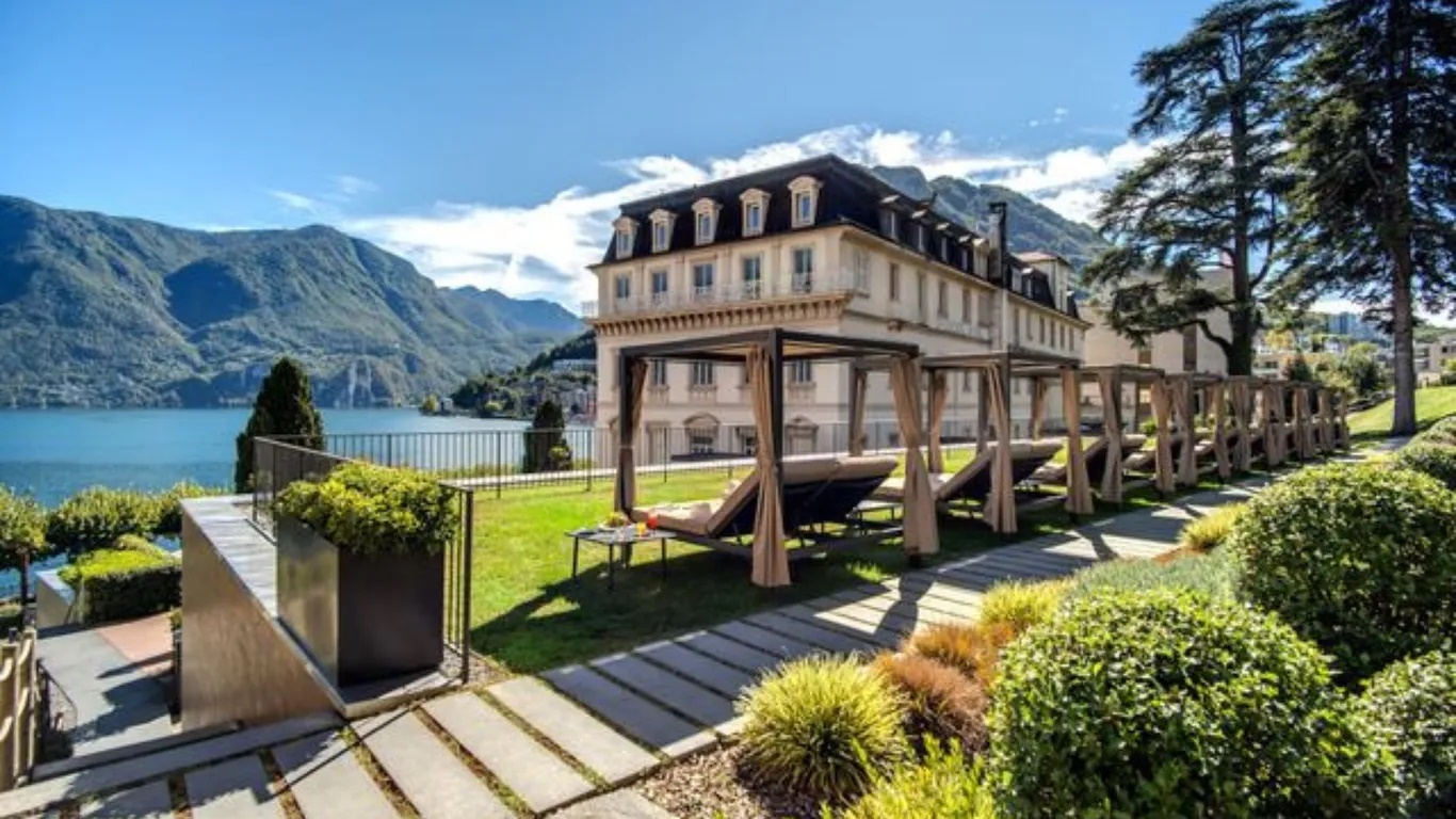 ẢNH 2 Cảnh quang Lugano nhìn từ khách sạn Splendide Royal ở Lugano - Ảnh: Khách sạn Splendide Royal.