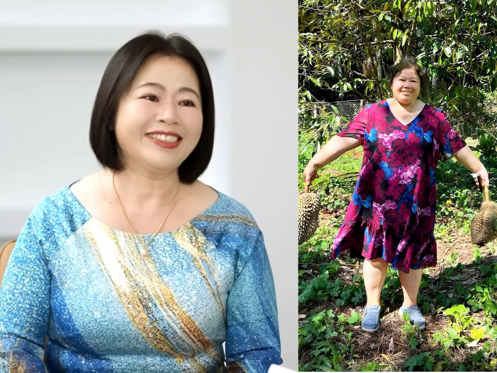 Tuổi nào cũng đẹp Bà Cao Diệp Phượng (trái) khi 66kg và khi 102kg (phải) - Ảnh do nhân vật cung cấp