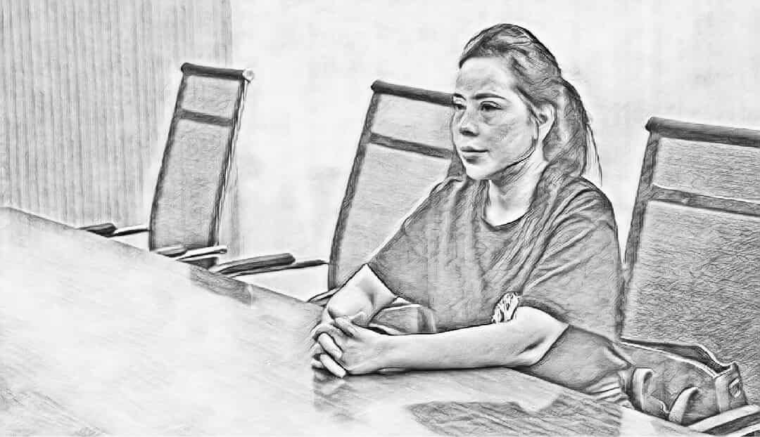 Phùng Thị Thu Hiền tại cơ quan công an - Ảnh công an cung cấp