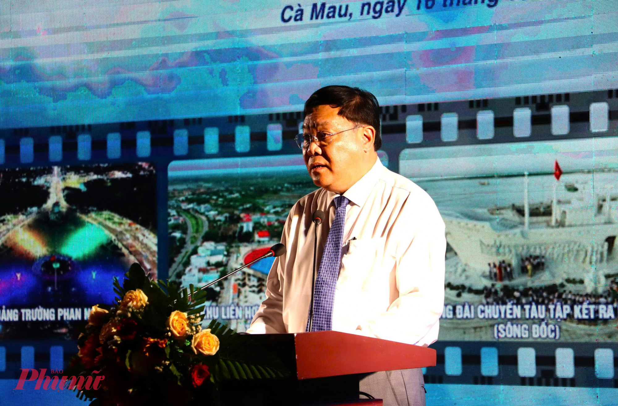 Chủ tịch UBND tỉnh Cà Mau Phạm Thành Ngại phát biểu tại buổi lễ