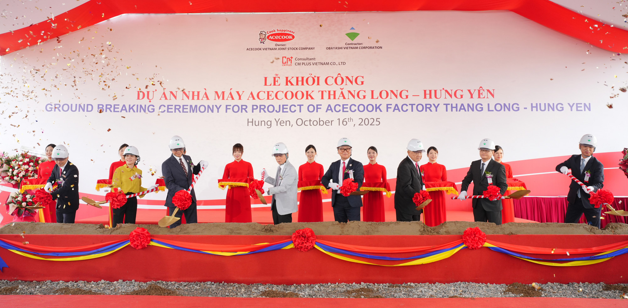 Lễ động thổ Nhà máy Acecook Việt Nam tại Khu công nghiệp Thăng Long II - Ảnh: Acecook