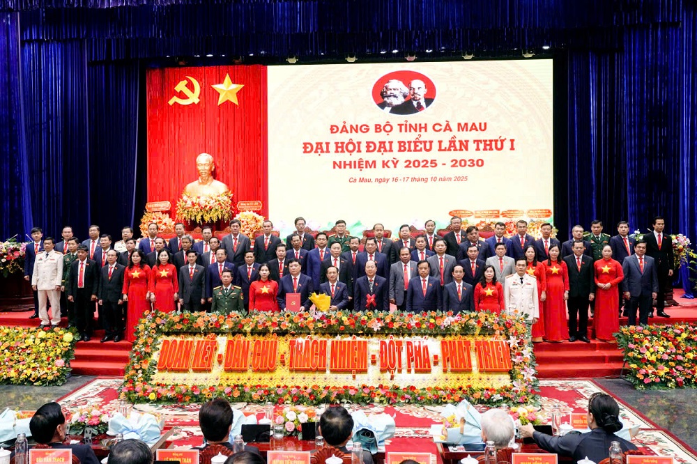 Ban chấp hành Đảng bộ tỉnh Cà Mau nhiệm kỳ 2025 - 2030