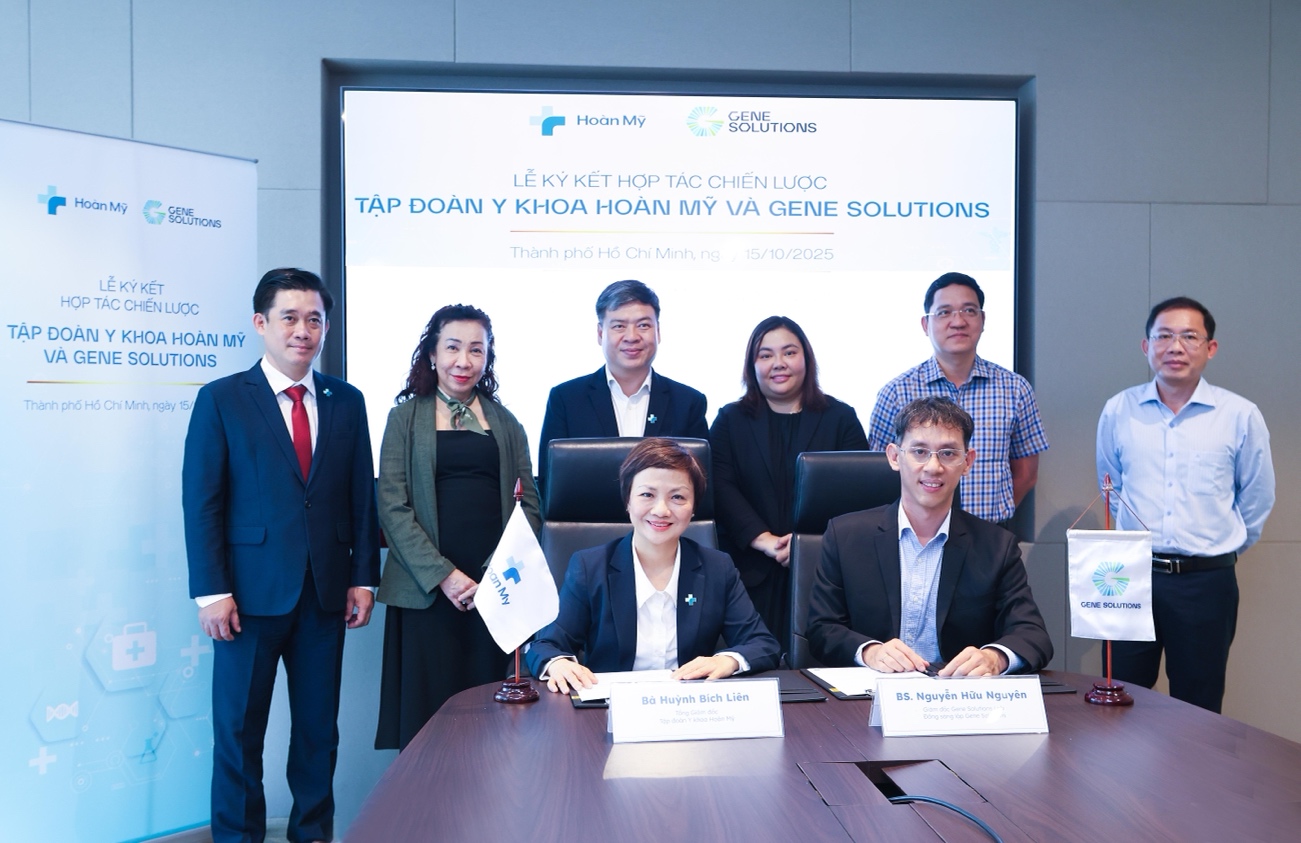Tập đoàn y khoa Hoàn Mỹ và Gene Solutions ký kết hợp tác chiến lược - Ảnh: HM