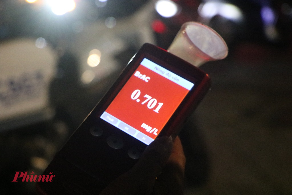 Một trường hợp vi phạm nồng độ cồn ở mức kịch khung.