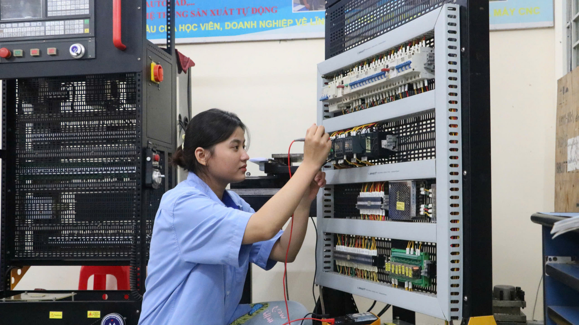 Học viên ngành bảo trì cơ khí, Trường trung cấp nghề Kỹ thuật Công nghệ Hùng Vương